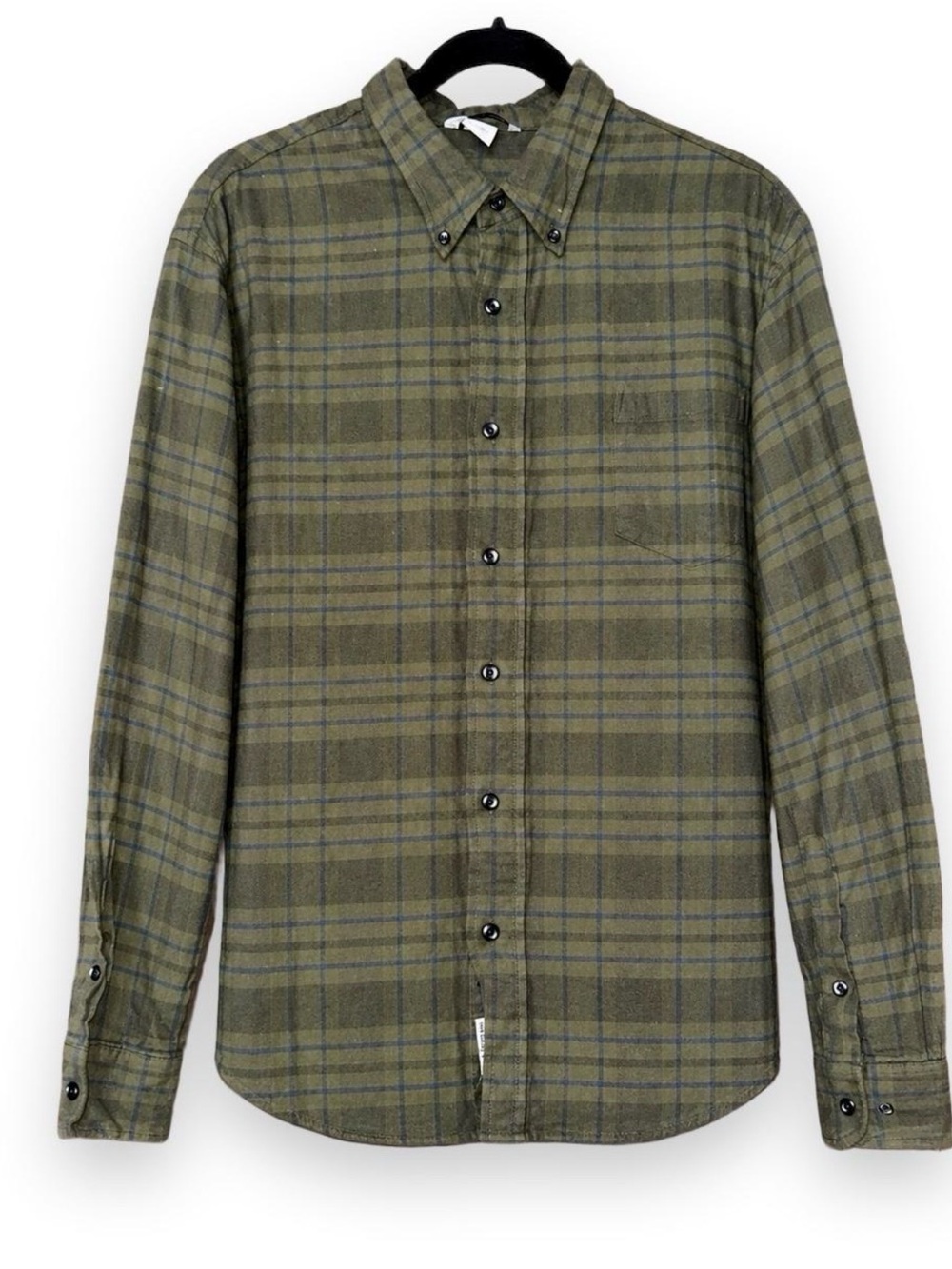 Field & Stream Men’s XXL Green Plaid Flannel Button Down Shirt 100% Cotton